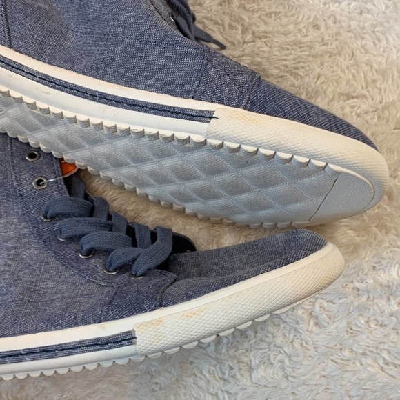 Rocket Dog Denim High Top fold over high low canvas denim sneakers, 10 - Picture 4 of 7